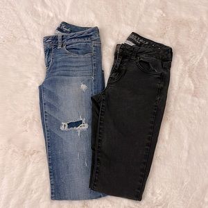 Two pairs of American Eagle Jeans